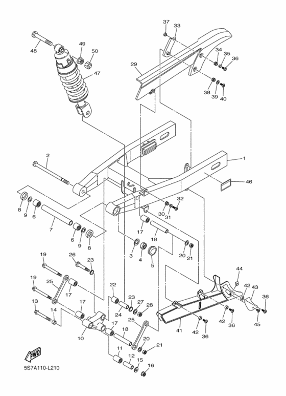 XVS950A Rear arm & suspension