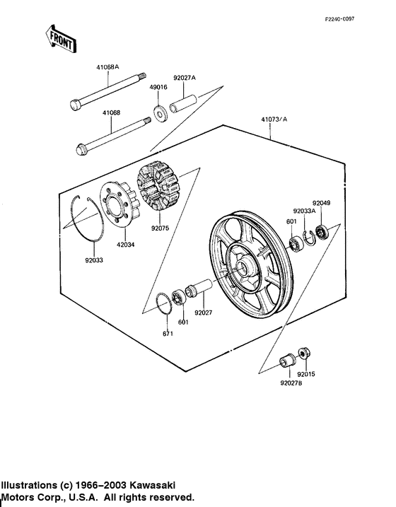 Rear wheel/hub