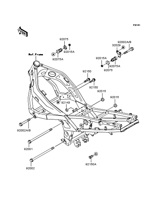 ZX400 Рама ,крепежные детали