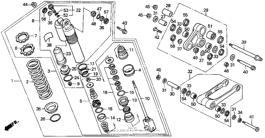 Rear shock absorber 94