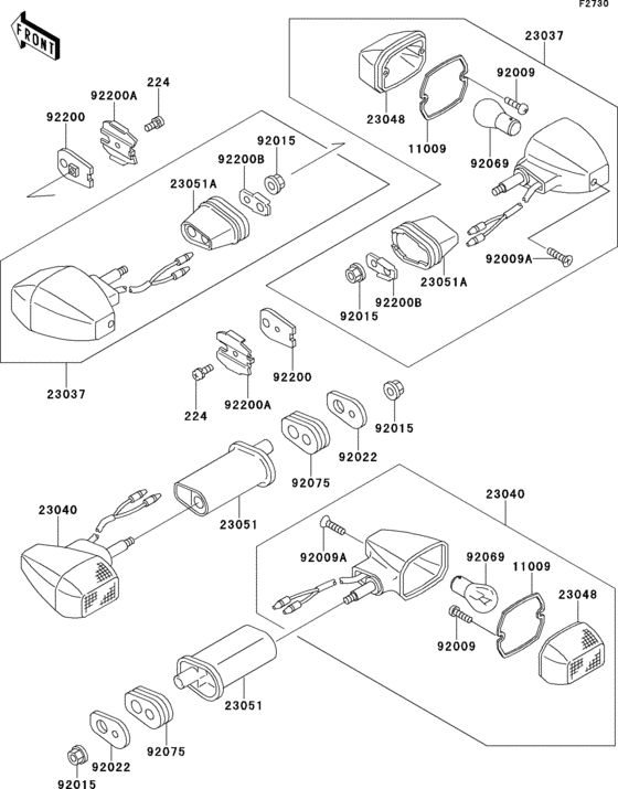 ZX750 Задний фонарь