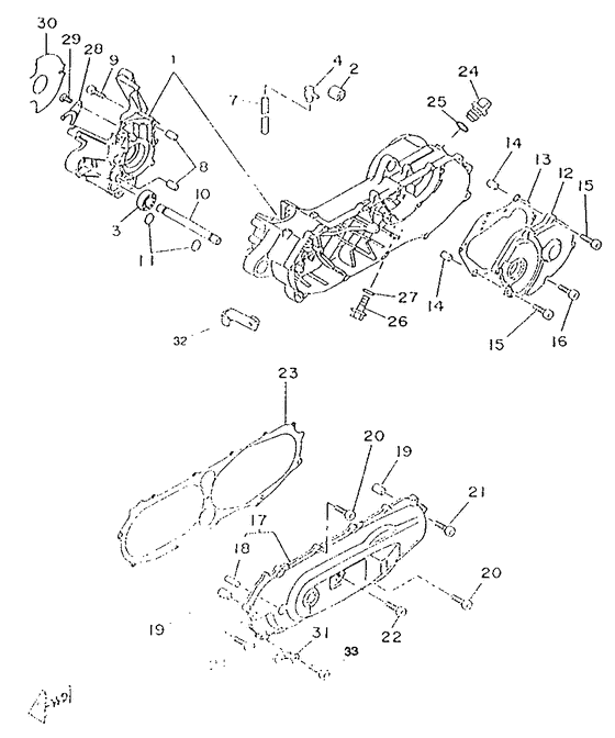 CW50RS Картер двигателя