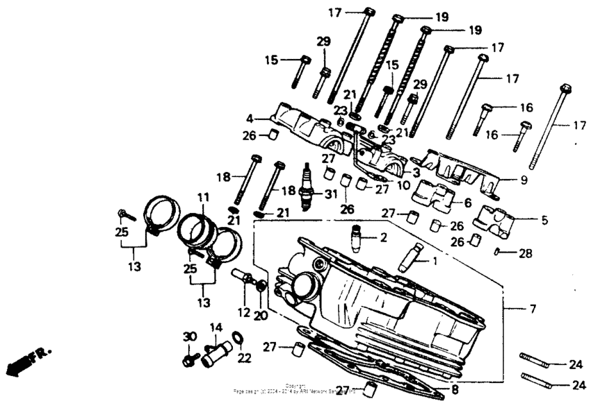 Cylinder head (rr.) 89-90