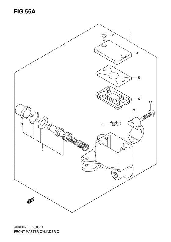 AN400 Передний тормозной цилиндр