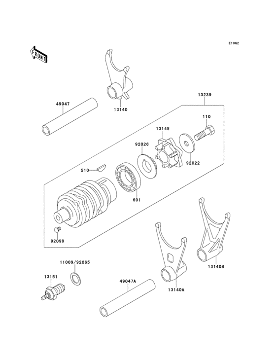 Change drum/shift fork
