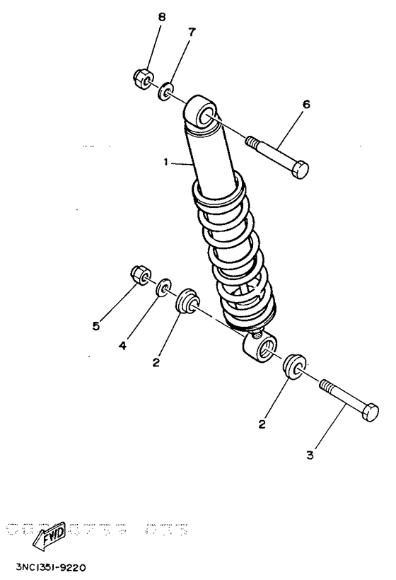 DT125 Rear arm. suspension
