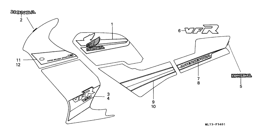 VFR750F Stripe / mark