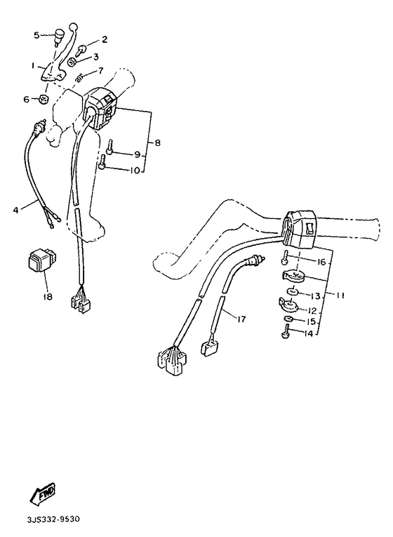 Handle switch. lever