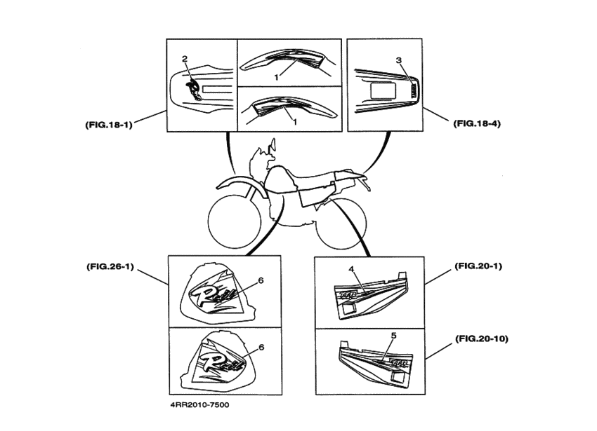 TT250R ｸﾞﾗﾌｲﾂｸ. ｴﾝﾌﾞﾚﾑ
