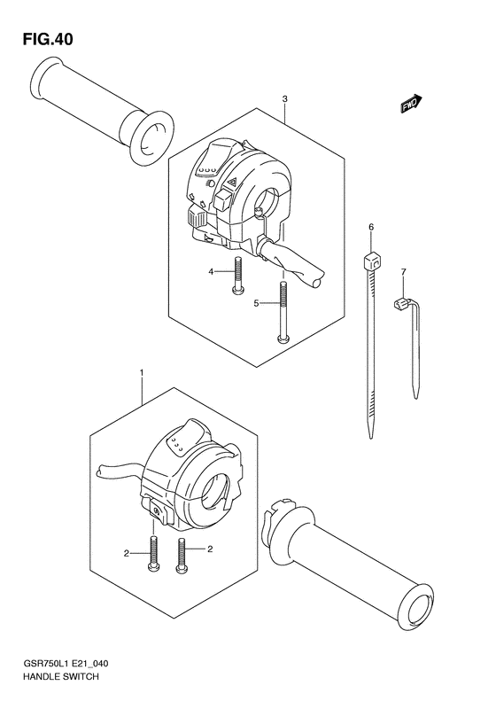 GSR750 Рулевой переключатель