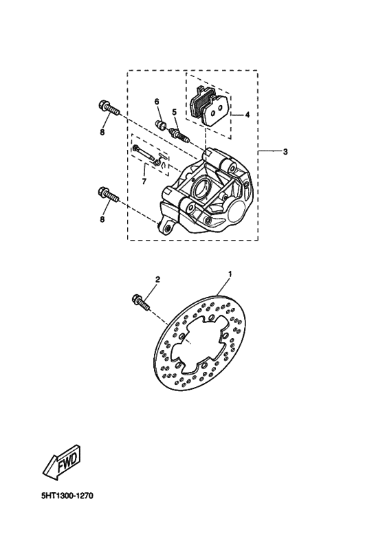 XQ125 Задний суппорт