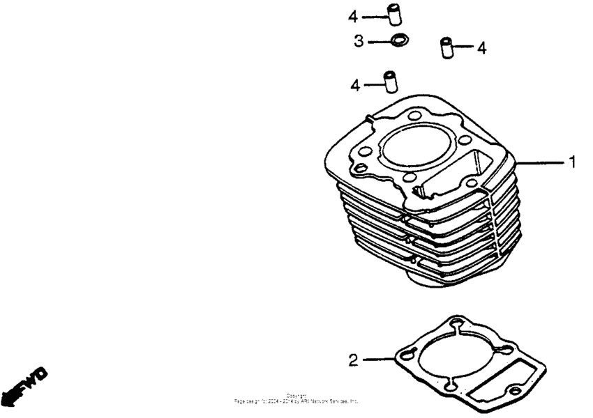 XR200R Цилиндры