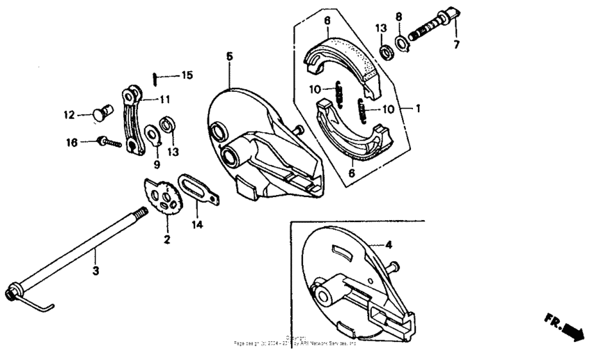 Rear brake panel 85-90