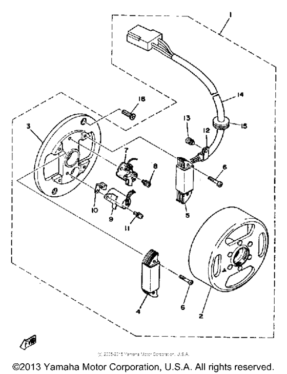 Flywheel magneto