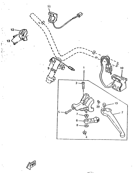 Handle switch. lever
