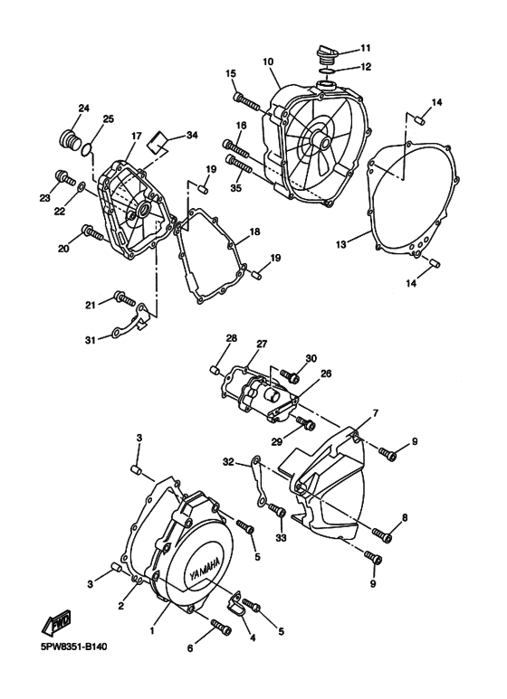 Crankcase cover ass`y  (v