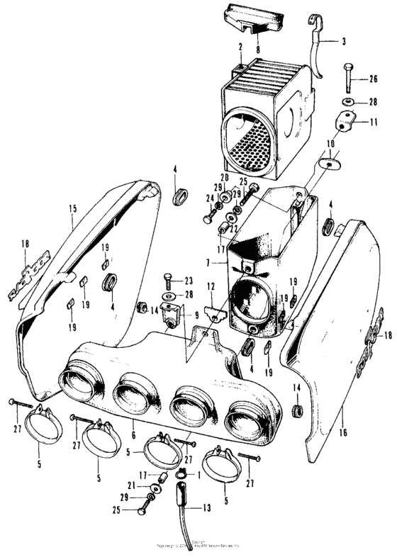 Air cleaner + side cover