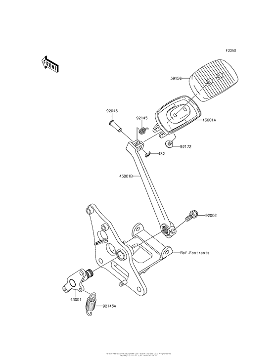 VN900 Педаль тормоза