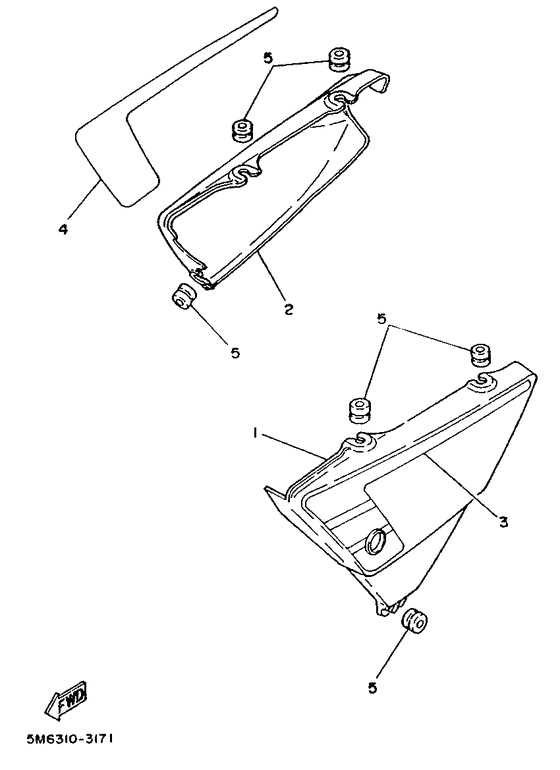 DT50MX Side cover  /  oil tank