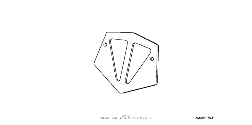 VTX1800C Backrest trim (low, sport custom)