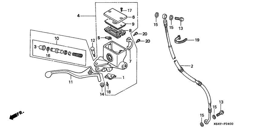 Fr. brake master cylinder