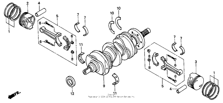 GL1500I Коленвал