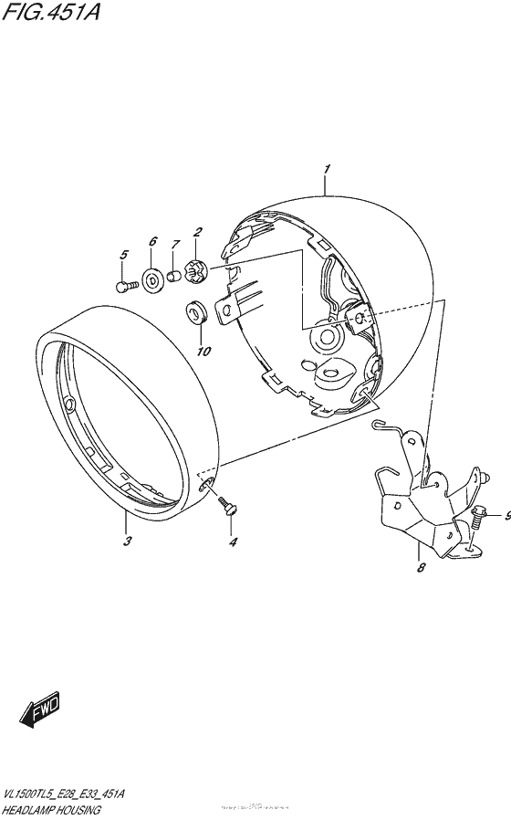 VL1500T Фара головного света