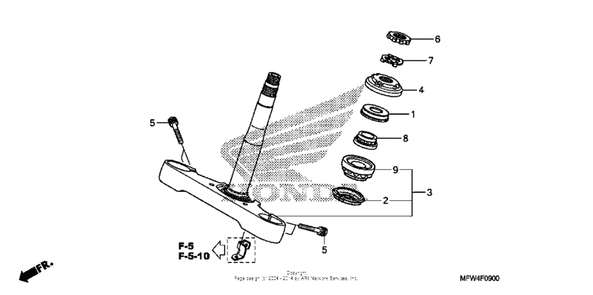 VT1300CS (ABS) Траверса нижняя