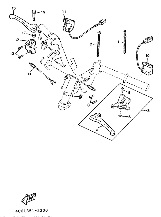 Handle switch. lever