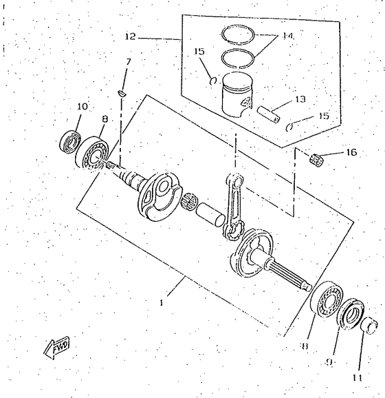 CW50RS Коленвал и поршень
