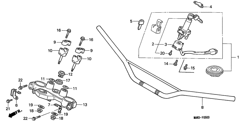 Handle pipe/top bridge