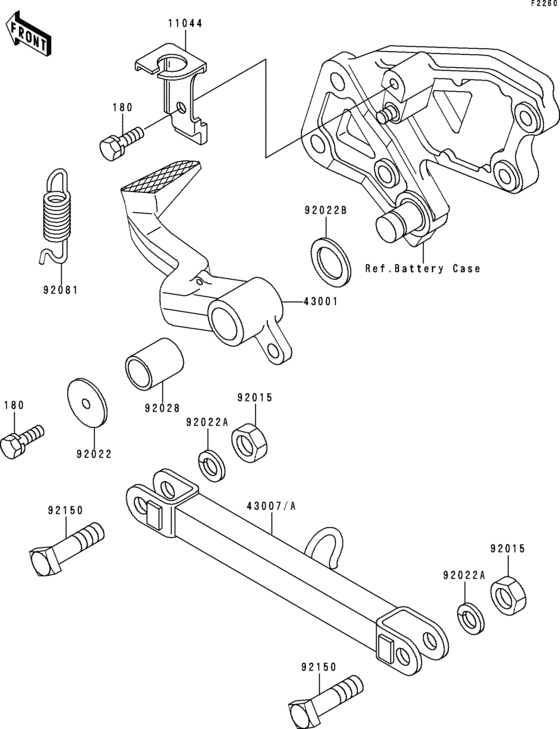 ZX600 Педаль тормоза