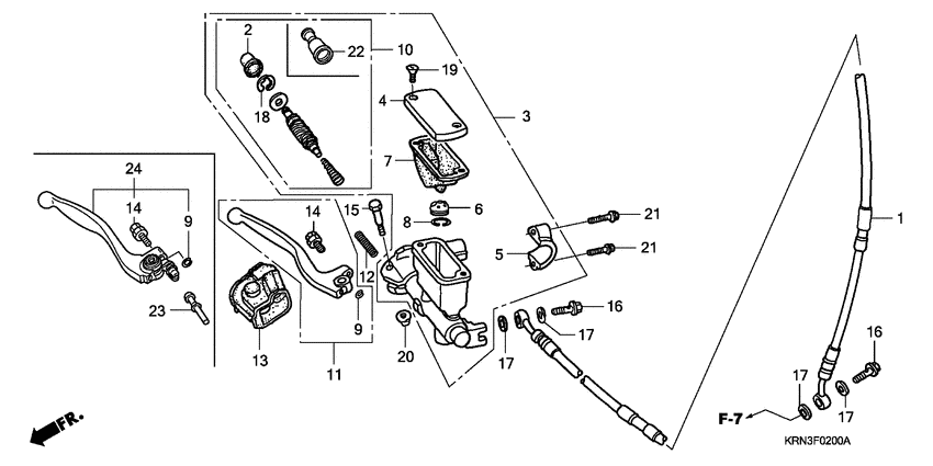 Fr. brake master cylinder