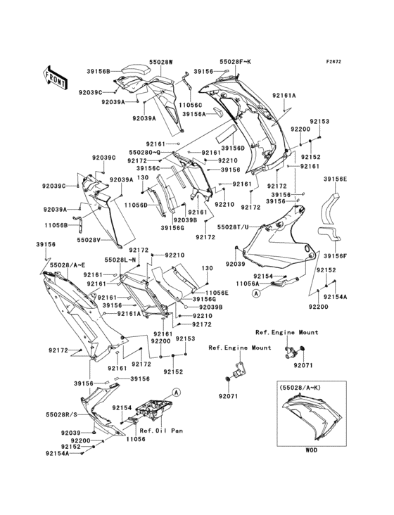 EX650 Cowling lowers(1 / 2)