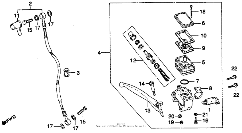 Cb400tiifront brake + master cylinder