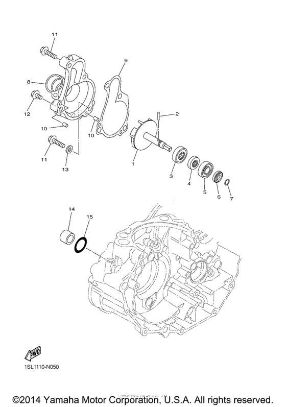 YZ450FEW Водяной насос