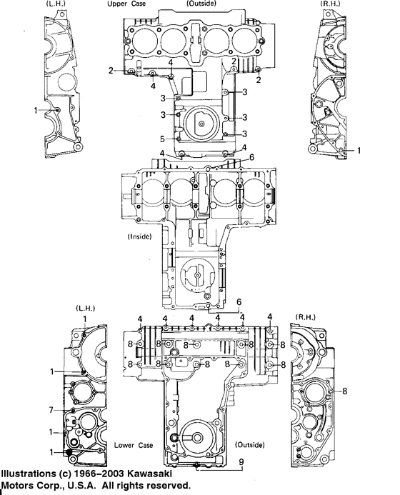 Crankcase bolt & stud pattern
