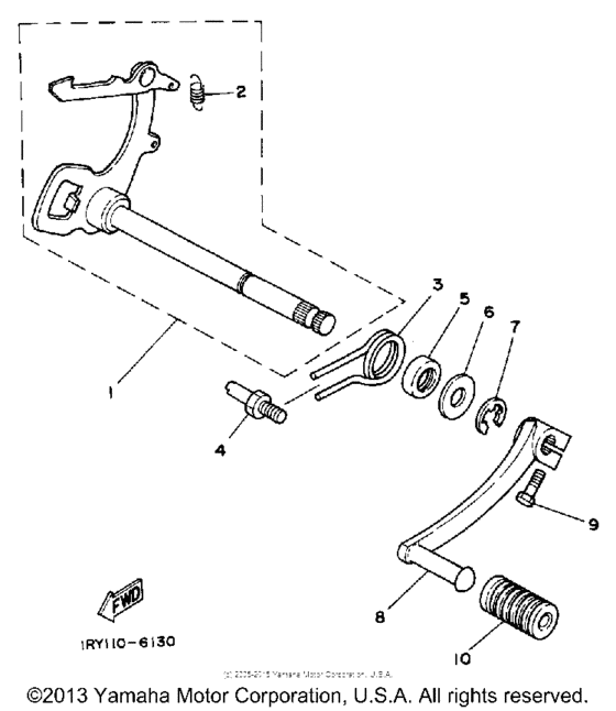 BW80S Вал переключения