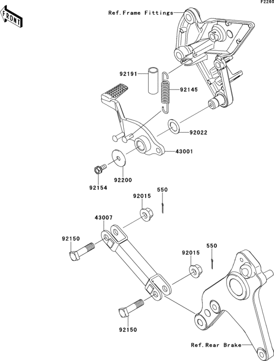 ZR1000 Педаль тормоза