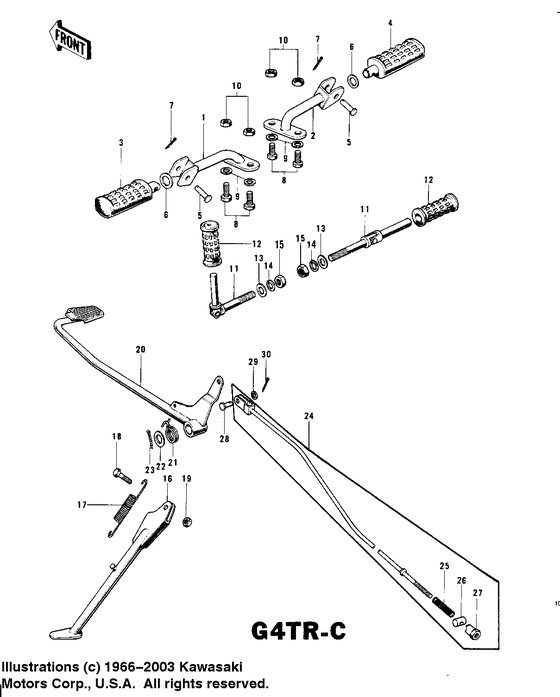 Footrests/stand/brake pedal