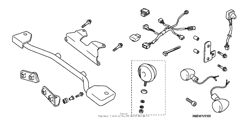 VTX1300C Chrome light bar