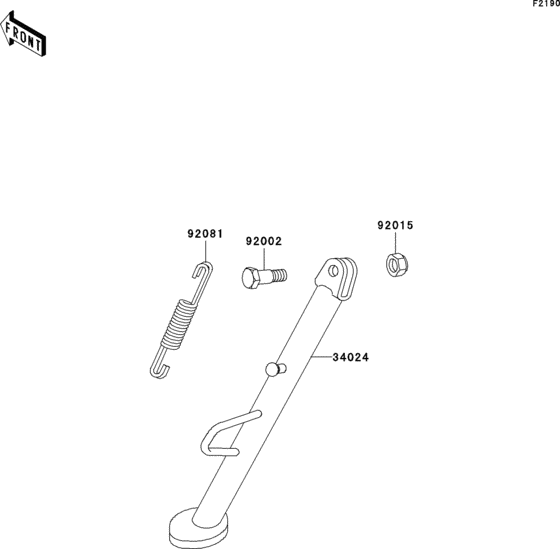 KLE500 Подножка