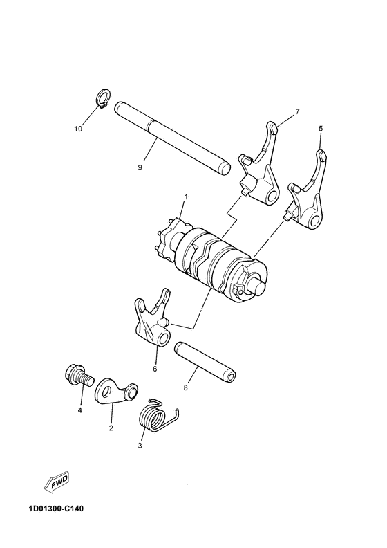 Shift cam & fork