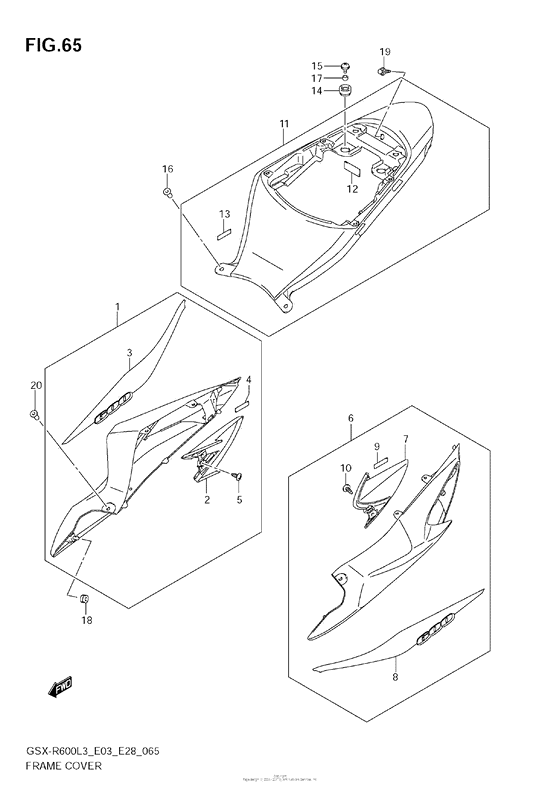 GSX-R600 Frame Cover (Agq)