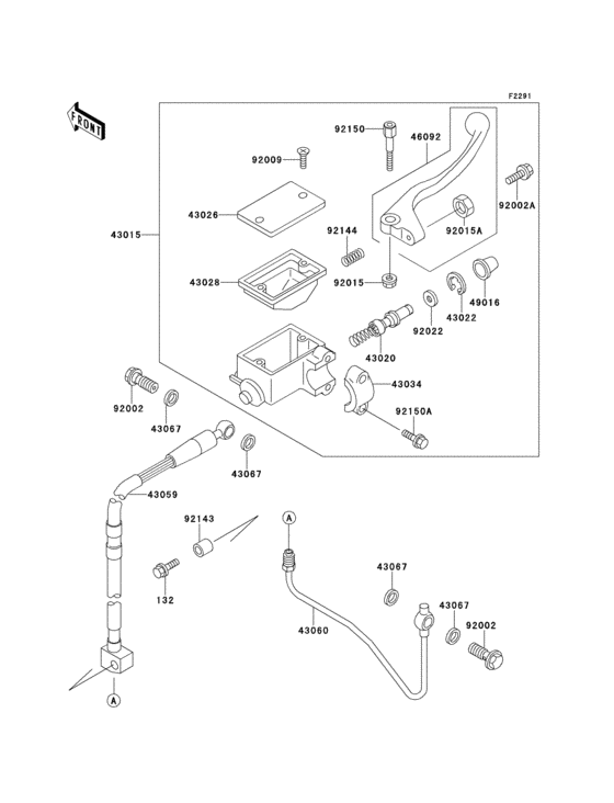 KLX300R Главный тормозной цилиндр