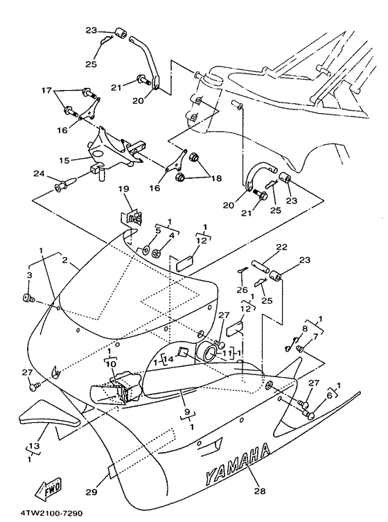 TZ250 Обтекатель 1