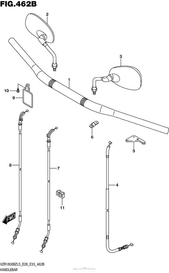 VZR1800BZ Handlebar (Vzr1800Bzl5 E33)