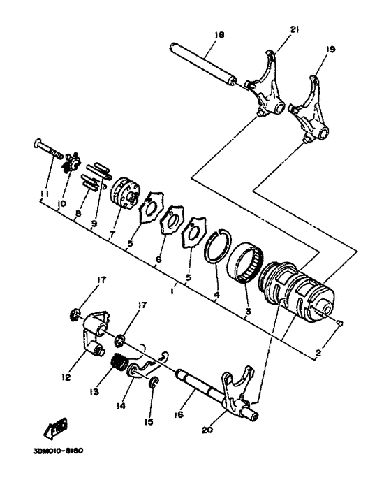 XV125 Barillet. fourchette