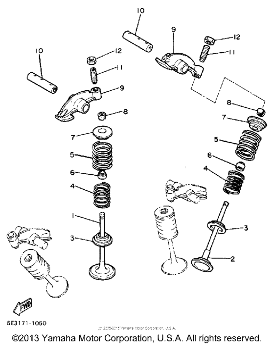 XV1100UC Клапана
