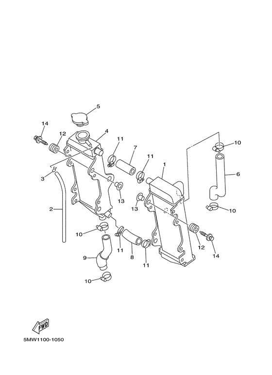 YZ250N Radiator. hose